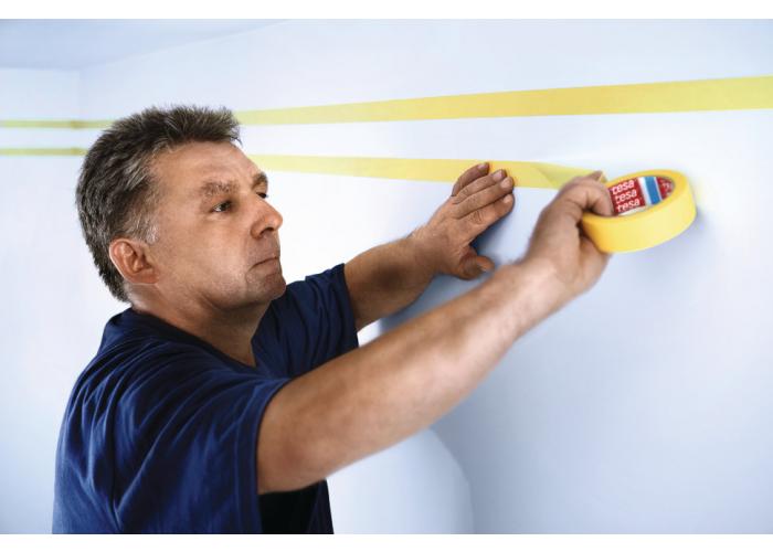 Малярная лента желтая , для четких границ окрашивания Professional Tesa® 4334 (30мм х 50м)