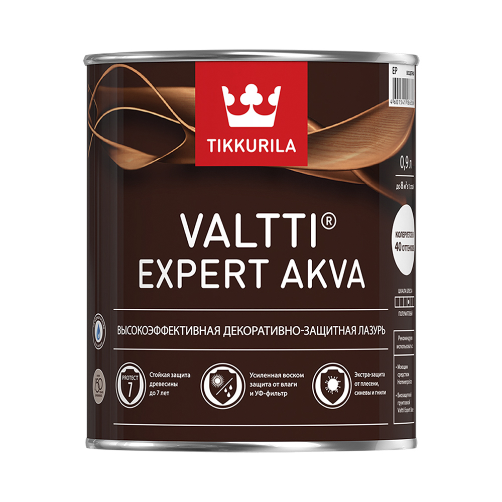 Tikkurila Valtti Expert Akva / Тиккурила Валтти Эксперт Аква декоративно  защитная лазурь, 0.9л, рябина - цена 1 498,8 р. купить в интернет-магазине  StroyKray.ru в Москве