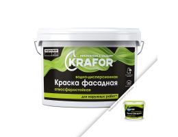 Краска Krafor / Крафор фасадная атмосферостойкая для фасадов 40 кг салатный