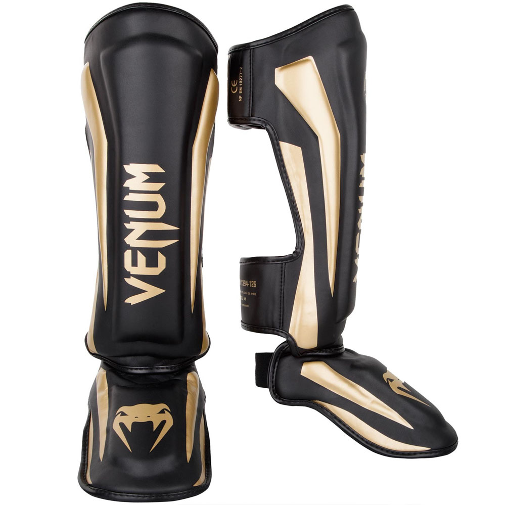 Щитки Venum Elite Black/White