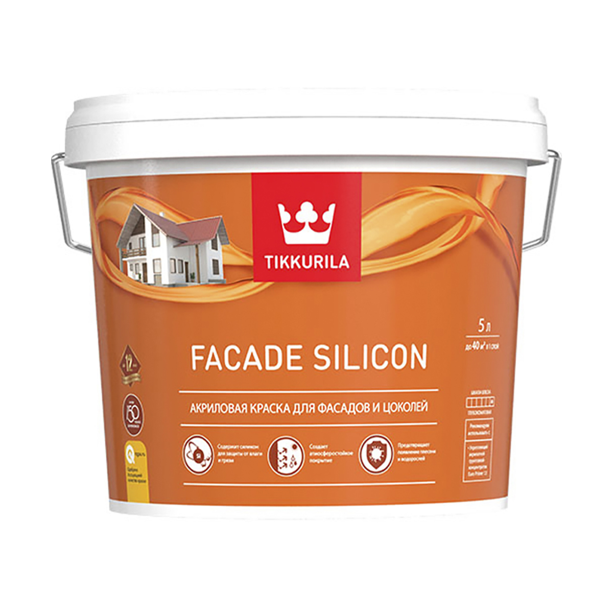 Краска Tikkurila Facade Silicon / Тиккурила Фасад Силикон для фасадов и .